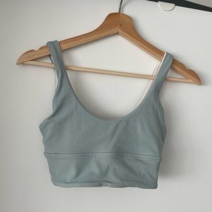 Lululemon Align Reversible Bra A/B Cup Silver Blue/White Opal